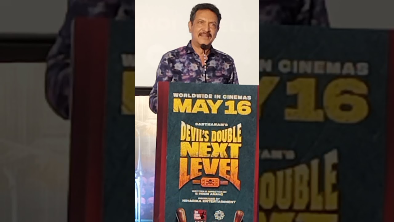 PRE RELEASE EVENT of*DEVIL's DOUBLE NEXT LEVEL Voice King Nizhalgal ravi Happy and Stylish  entry