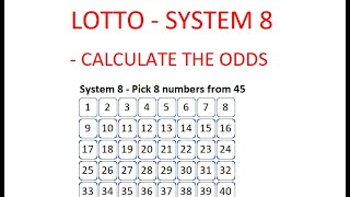 How to Calculate the Odds of Winning Lotto with System 8 - Step by Step Instructions - Tutorial screenshot 3