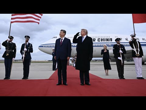 Esta fue la cara que puso Trump por el sobrevuelo de dos aviones en la bienvenida a Xi Jinping