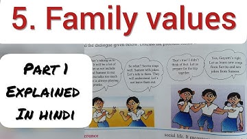 5th Std - Evs 1 - Chapter 5 Family values explained in hindi - Part 1 - Maharashtra board - Class 5