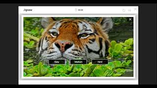 #47 Microsoft Jigsaw Puzzle Tiger Animal Shape Yet To Come Fun Games - Level 1 - ChapNextLevel