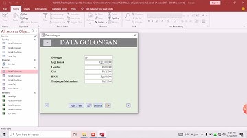 Membuat Database Slip Gaji Menggunakan Ms. Acces
