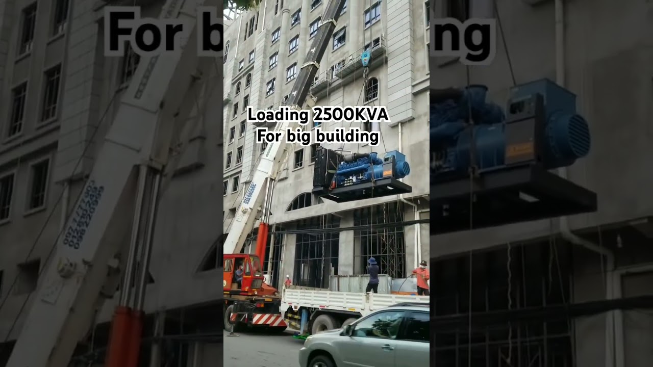 Loading big diesel generators 2500kva for big buildings 