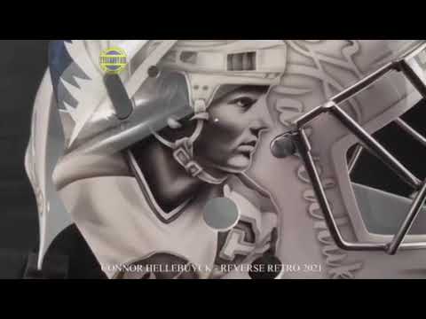 New Connor Hellebuyck Goalie Mask Youtube