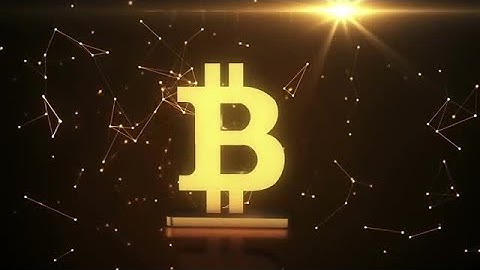 Golden Bitcoin Logo Stock Motion Graphics