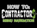 Contractors  menu navigation tutorial