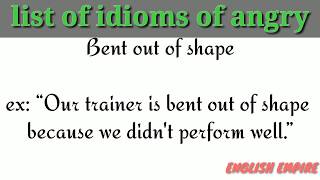 IDIOMS OF ANGRY|| IDIOMS RELATED EMOTIONS||ENGLISH VOCABULARY||