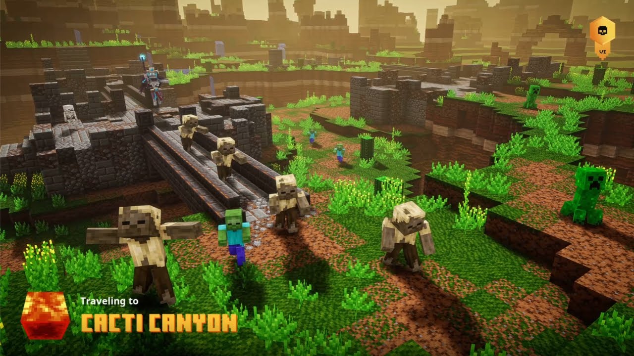 Full gameplay of Minecraft Dungeons Cacti Canyon - YouTube
