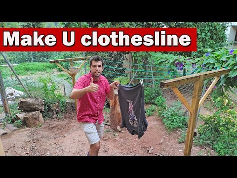 How to make a clothesline outside 👖👕👔