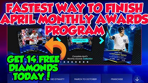 FASTEST WAY TO FINISH THE APRIL MONTHLY AWARDS PROGRAM IN MLB THE SHOW 22 DIAMOND DYNASTY!