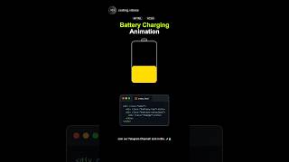 Battery Charging Animation 🚀🤯 #shorts #csstricks #animation