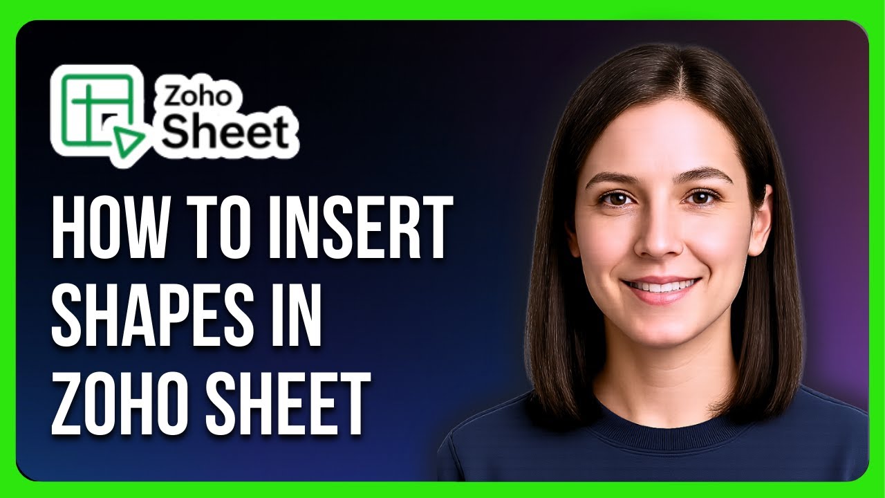 How to Insert Shapes in Zoho Sheet - YouTube