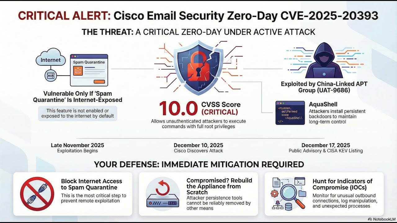 CRITICAL 10.0: The Cisco Zero-Day Rooting Email Gateways Right Now 