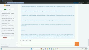 shared parameter error