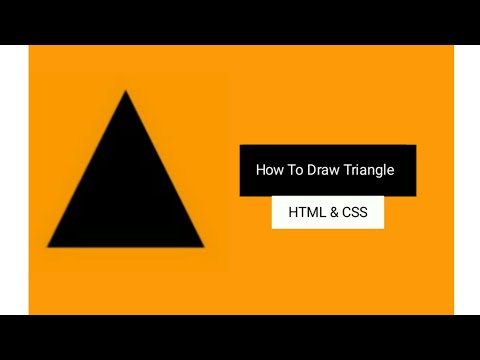 How To Make Triangle Shape  in Html & Css