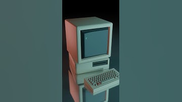 Python scripted keyboard and monitor in Blender ;) #madewithblender #blender #python