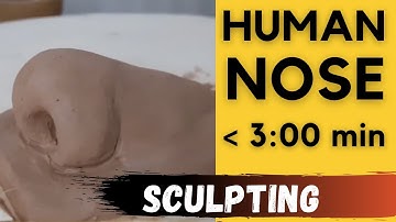 How to Sculpt a Human Nose With Clay  - Short Version | Techniques for Sculpting in Clay