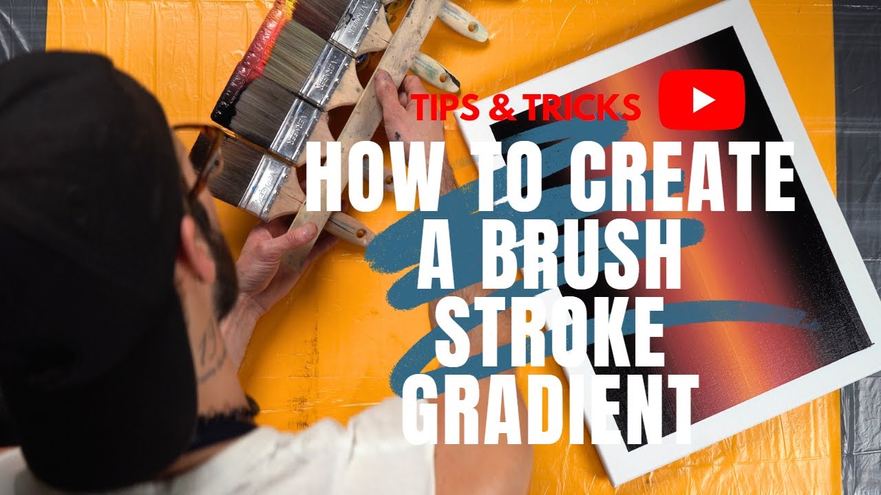 How to Make a SIMPLE BRUSH STROKE GRADIENT With Acrylic Paint art 