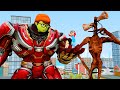 Siren Head Vs IronMan Giant NickHulk and Tani Care Baby MissT Scary Teacher 3D Superheroes Animation