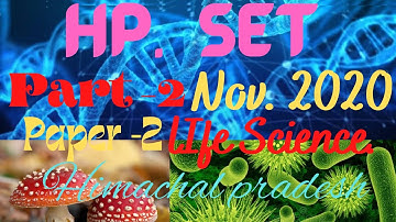 HP SET November 2020 ///// Life Science { Part -2} ///// Paper -2 //// held on 30 November 2020
