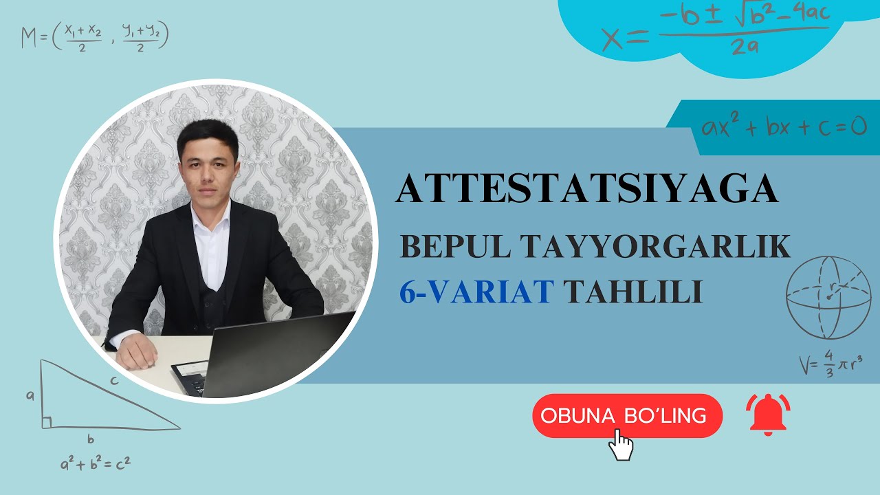 Attestatsiya TUSHGAN  savollar 6-test tahlili.