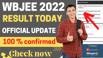wbjee result official update 2022 | wbjee 2022 result | wbjee 2022