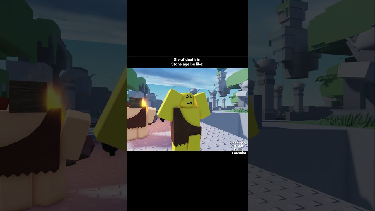 Die of death in Stone age be like: #roblox #robloxanimation #dieofdeath #mequot #artful #pursuer