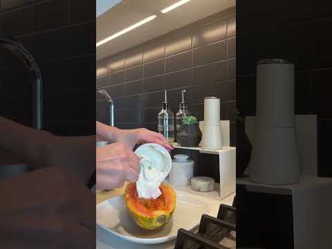 ASMR Papaya Breakfast Boats Breakfast Satisfyingsounds Asmr Healthy