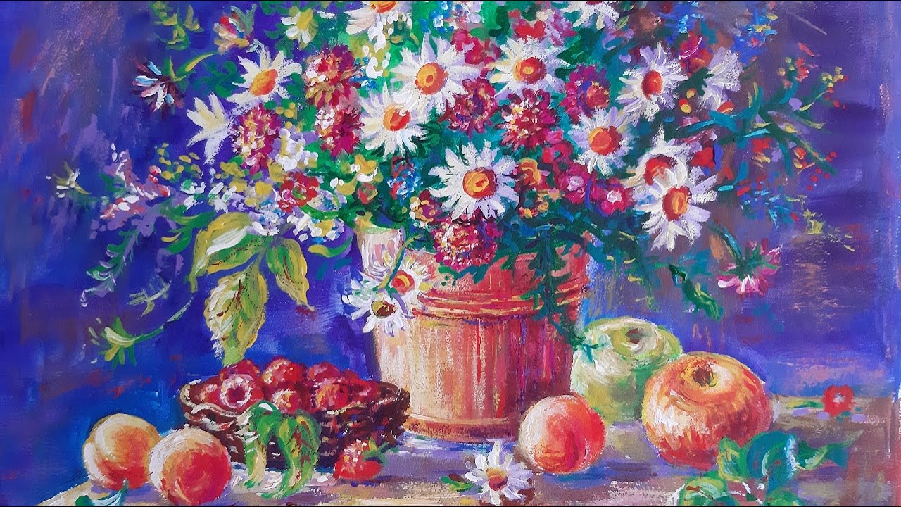 How To Paint Flowers And Fruits How To Paint A Still Life YouTube how-to-paint-flowers-and-fruits-how-to-paint-a-still-life-youtube