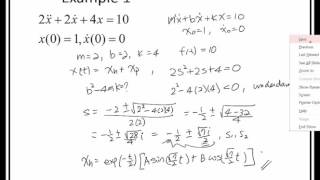ME 340: Example, Solving 2nd order ODEs