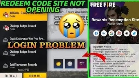 Redeem Code Website Crash Problem Solved Free Fire| Garena Free Fire Redeem Code site not Open |