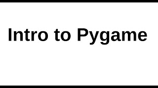 Intro To Pygame: Moving Around With Arrow Keys