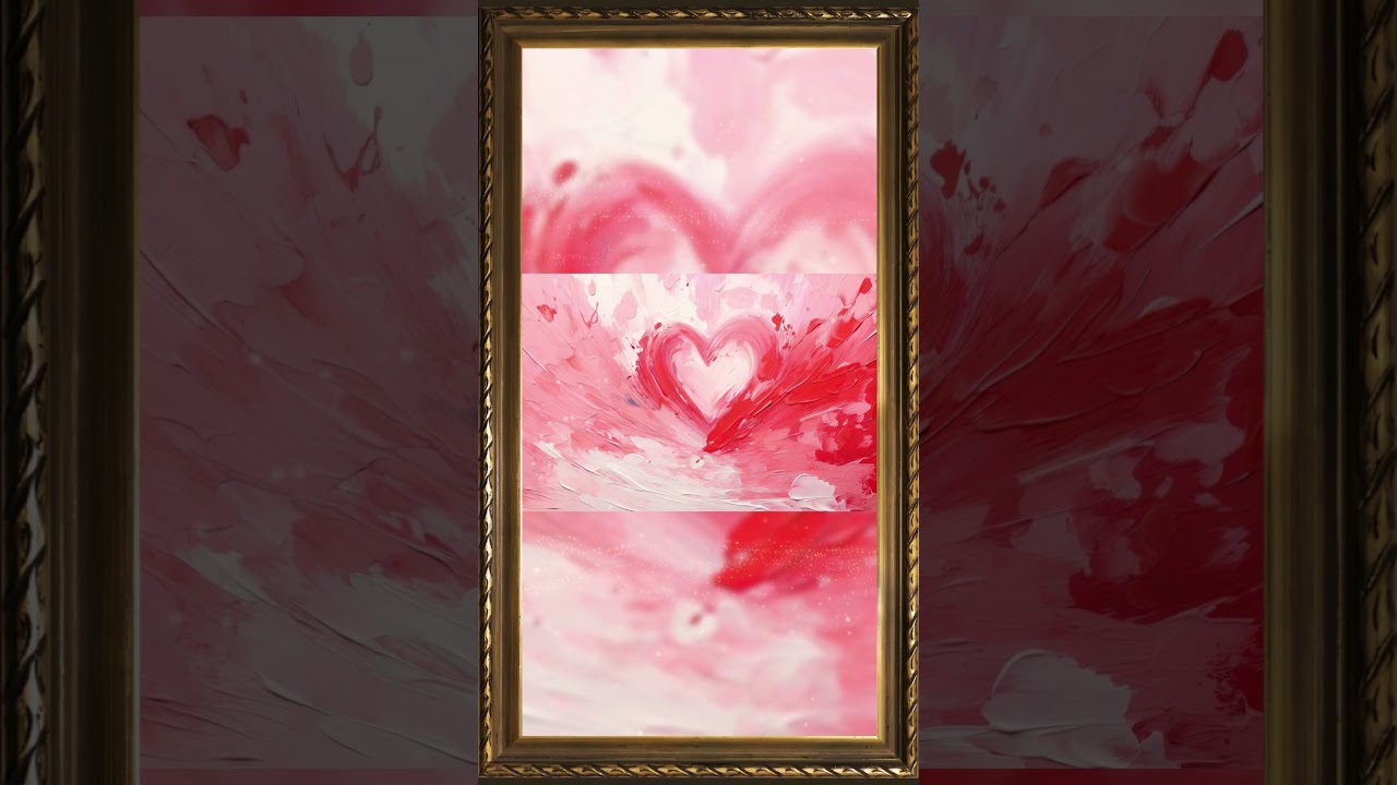 PINK VALENTINE | FRAMED TV ART WALLPAPER SCREENSAVER BACKGROUND | 2 HRS 