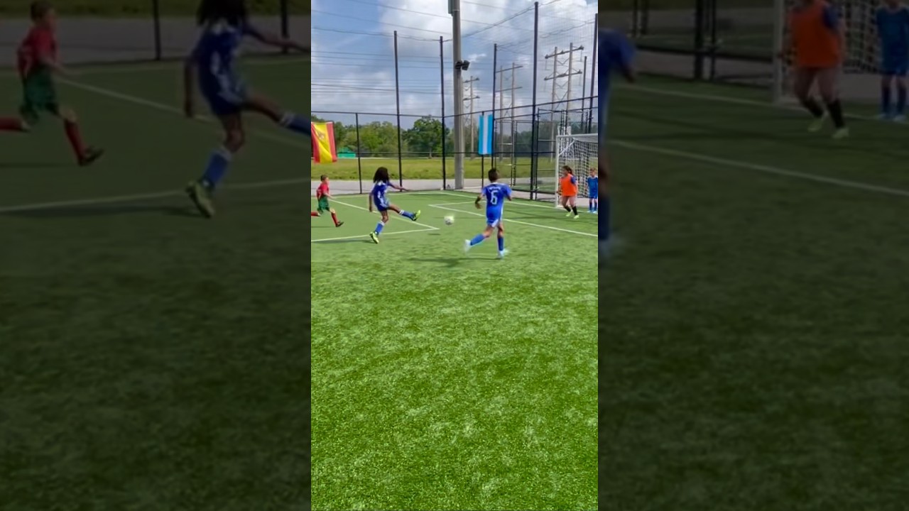 Soccer kid scores ⚽️               