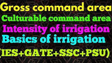 Gross command area & Intensity of irrigation.
