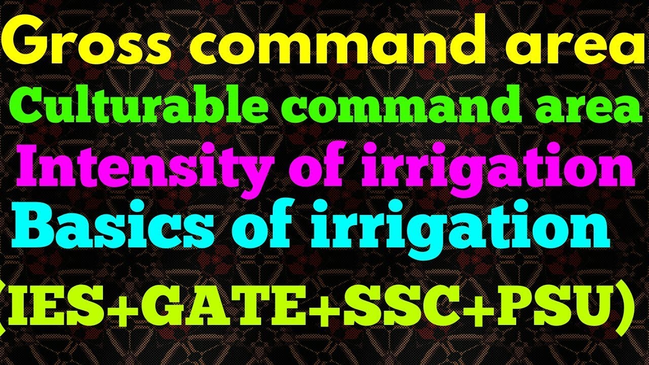 Gross command area & Intensity of irrigation.