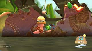 My first time playing Worms Battlegrounds!