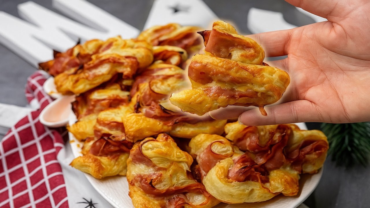 Sonkás-sajtos leveles fenyőfák - Adventi receptek 4. 🎄⭐@O&T konyhája