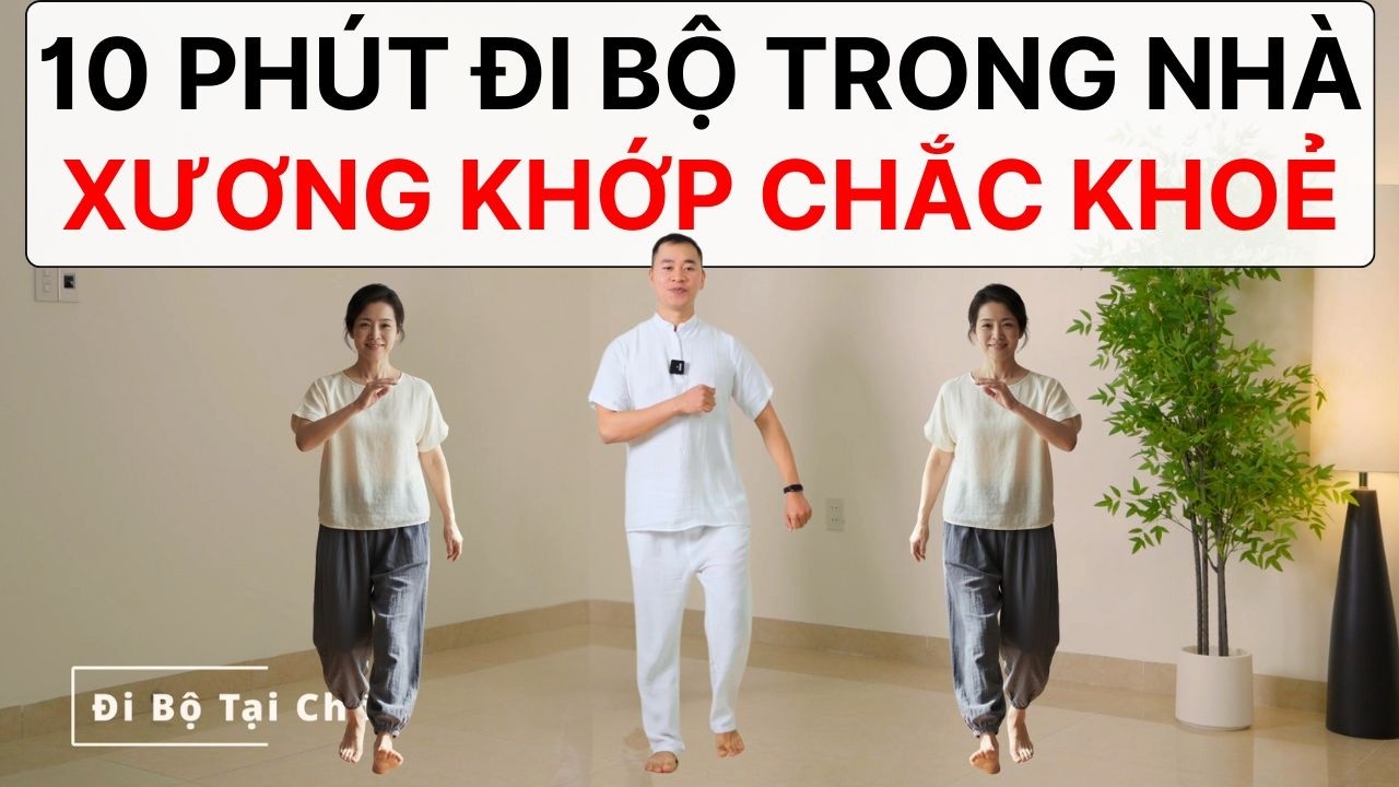 10 Phút Đi Bộ Tại Nhà Giúp Xương Khớp Khỏe Mạnh Cho Người Cao Tuổi | Hải Ninh Yoga