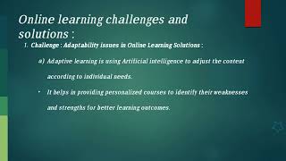 E-LEARNING CHALLENGES AND SOLUTIONS