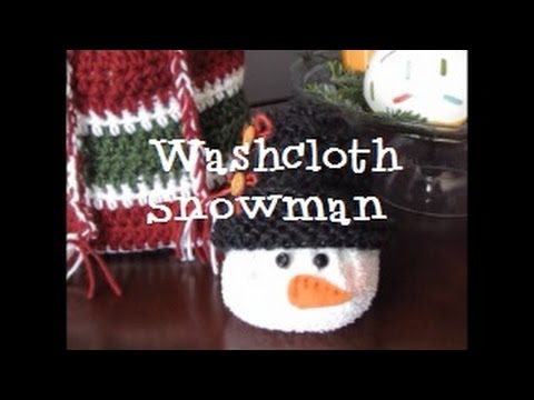 Adorable Washcloth Snowman Christmas Ornament