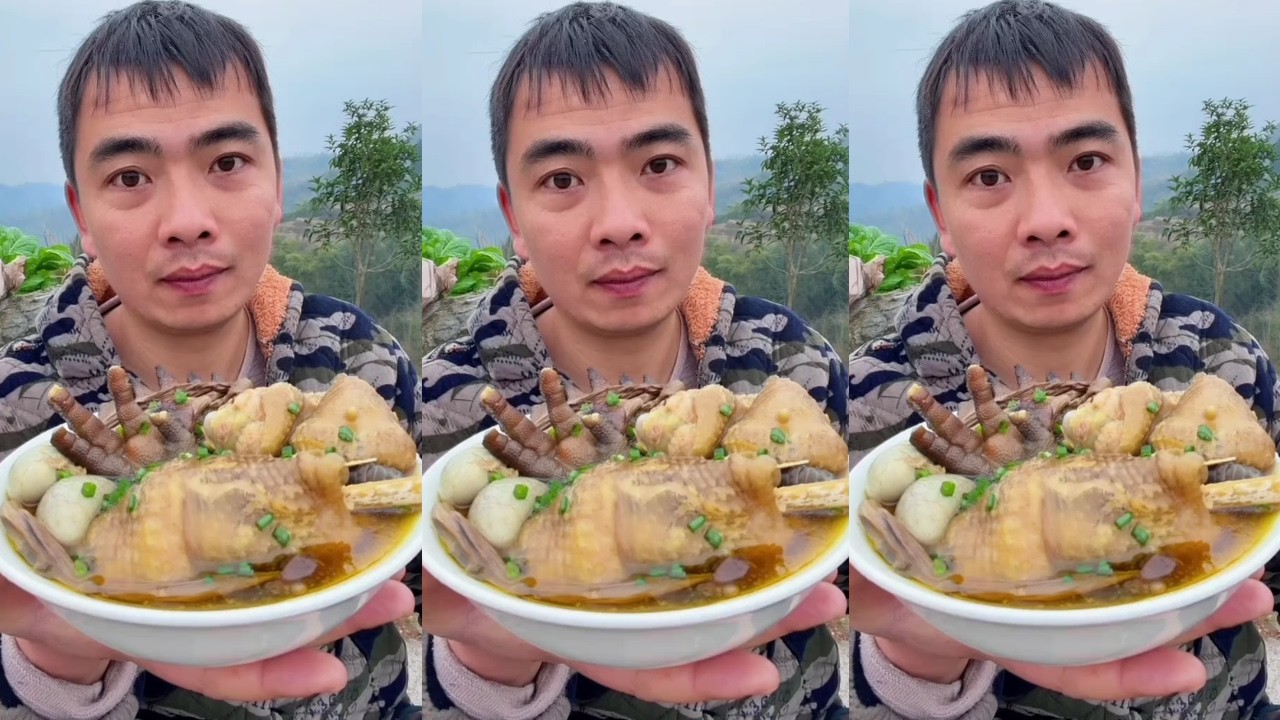 Home Cooking Rural Food Chicken Soup Super Delicious