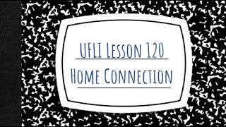 UFLI Foundations Lesson 120 Home Connection