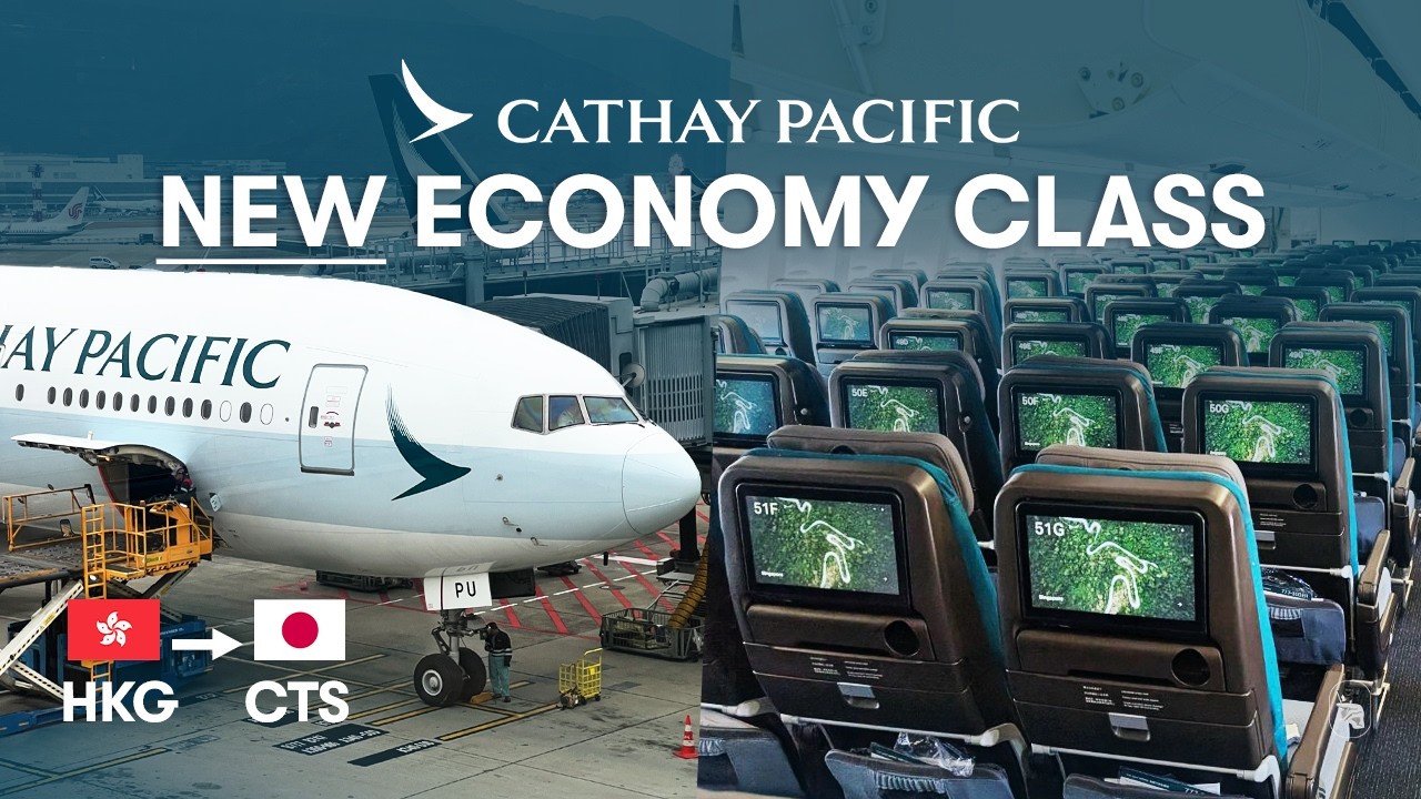 Cathay Pacific’s NEW 777-300ER Economy Class Review – How Good Is It? | Hong Kong–Sapporo ✈️