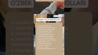 Maqollar yaxshilik va ezgulik haqida, o'zbekcha maqol va hikmatli so'zlar to'plami