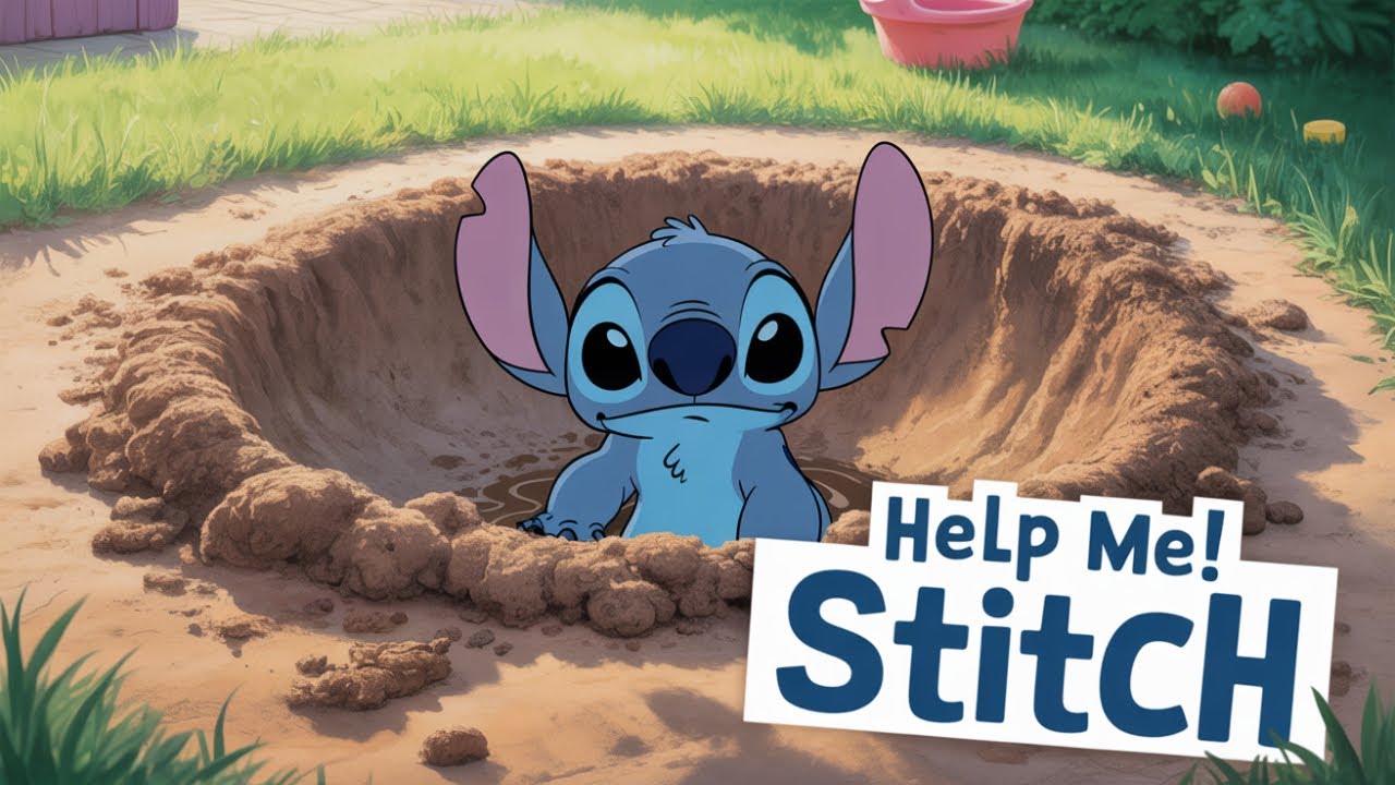 STITCH CAIU EM UM BURACO!! ME AJUDE | Historinhas legais para crianças!!