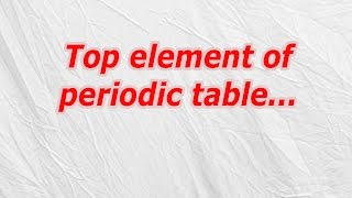 Top element of periodic table (CodyCross Crossword Answer)