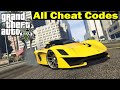 GTA 5 cheat codes for PC | All cheat codes for gta 5 | Part 1