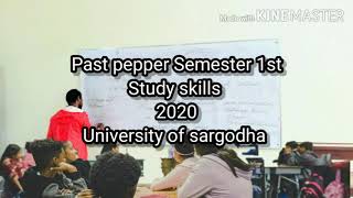 Solve Past Pepper Of Study Skills Past Papers Govt Graduate College Bhalwal 