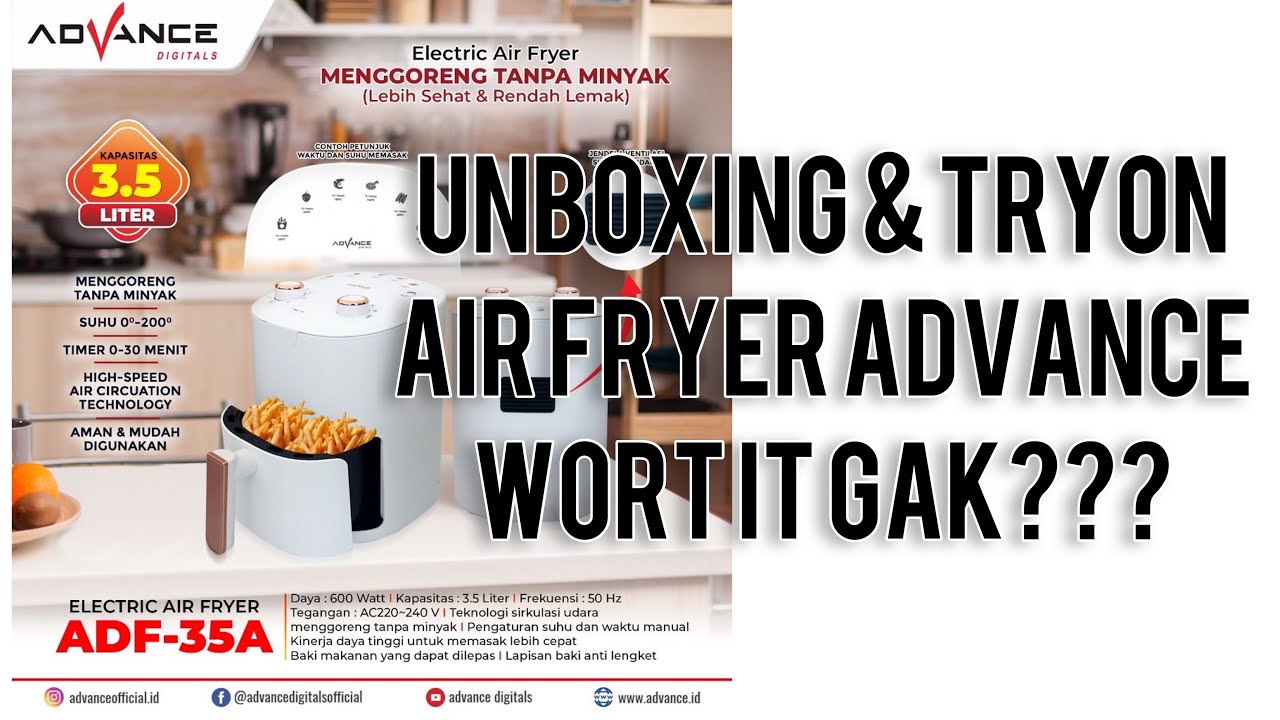 REVIEW AIR FRYER ADVANCE RENDAH WATT airfryer homedecor cooking 